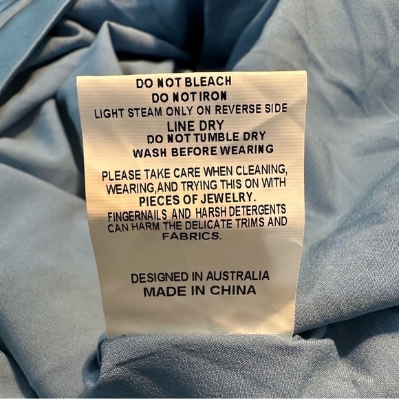 Elliatt Cassini Dress Cadet Blue One Shoulder Satin Wedding Prom Cocktail Formal - Picture 9 of 9